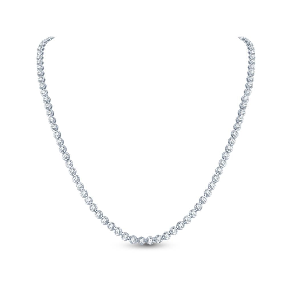 14K White Gold Diamond Necklace