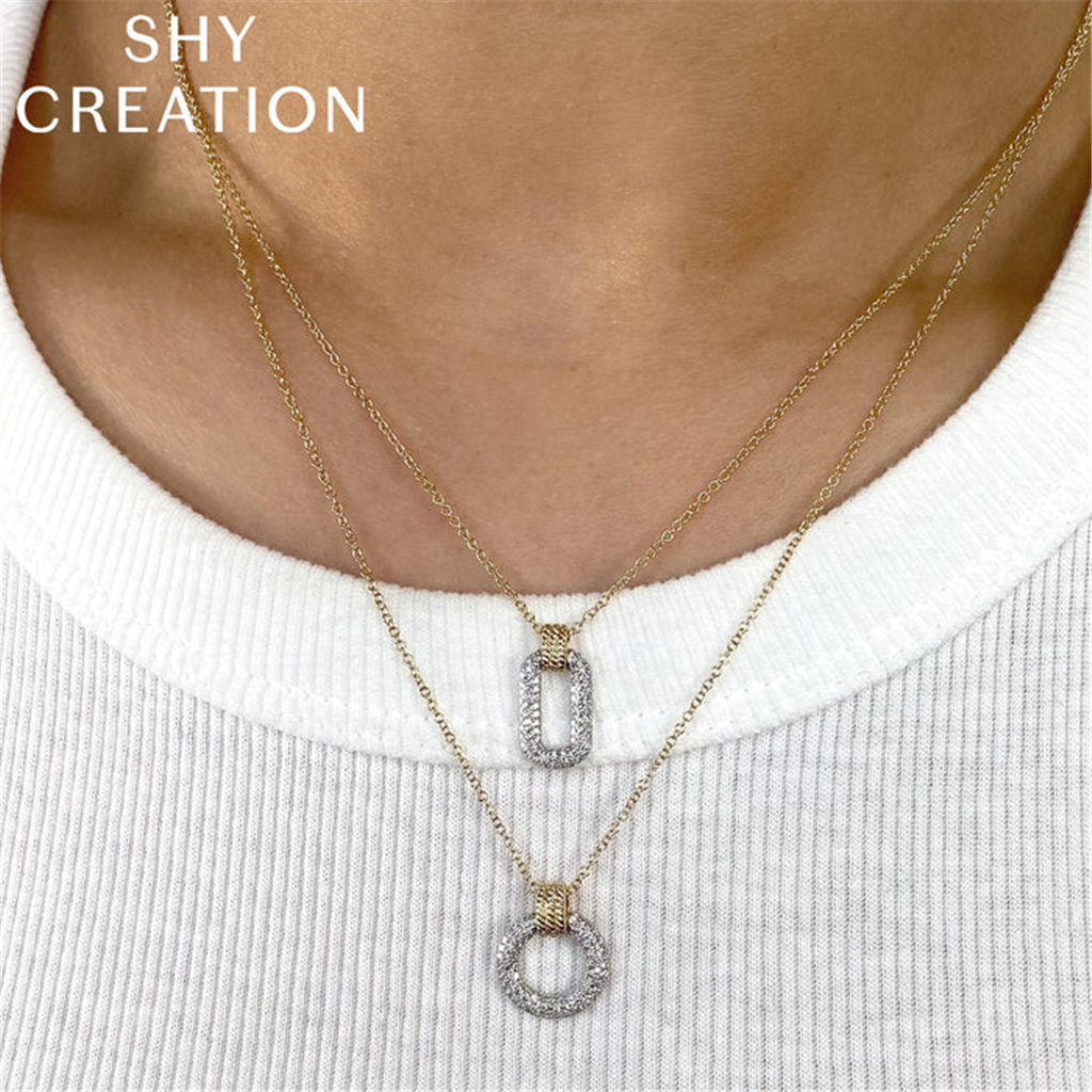 Shy 14Ktt Diamond Circle Pendant