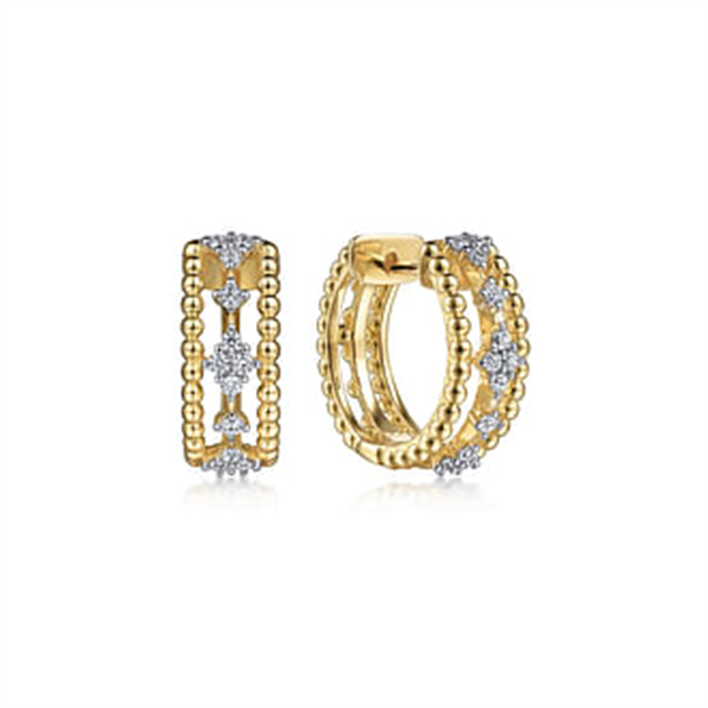 Gabriel Diamond Huggie Earrings