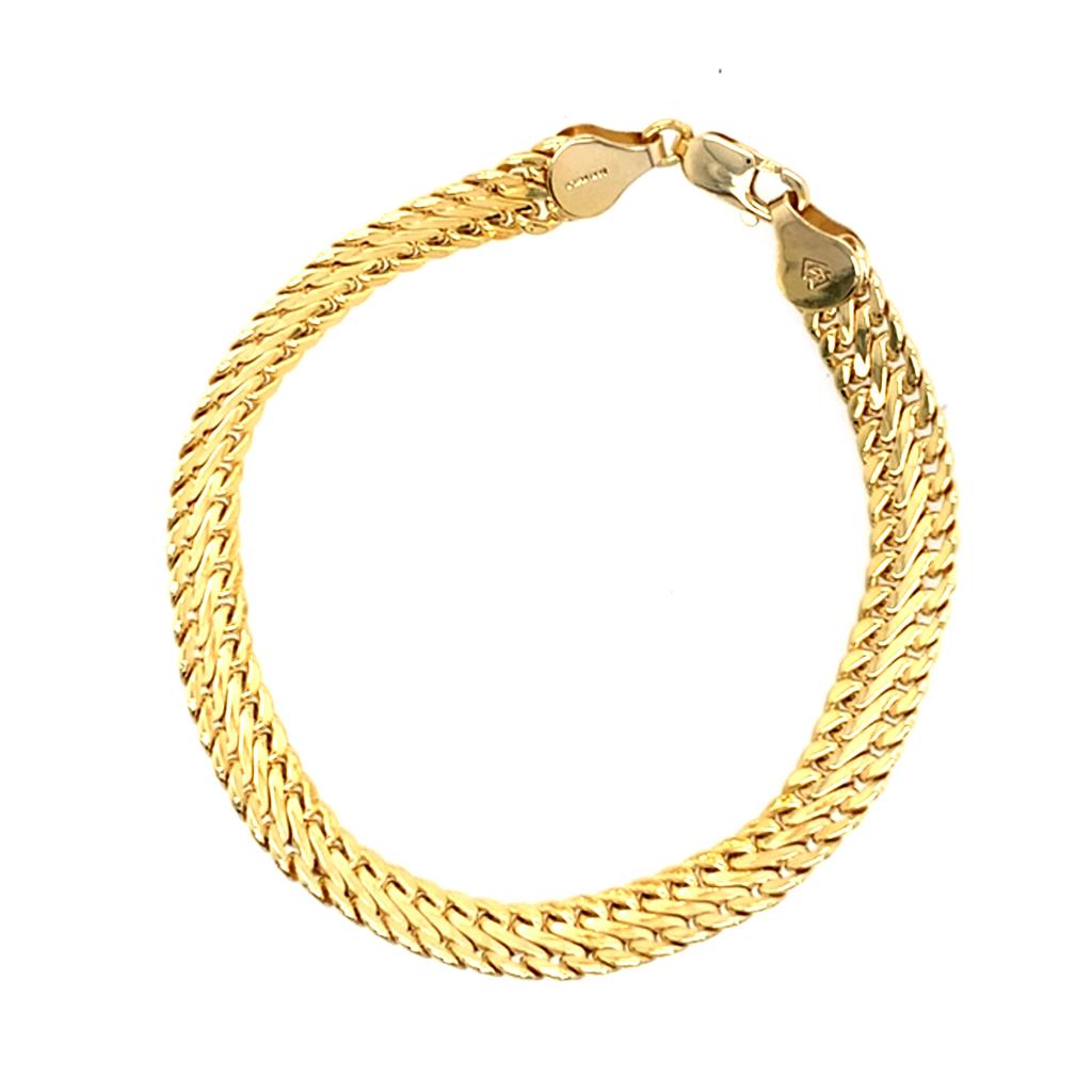 Estate 14K Herringbone Link Bracelet