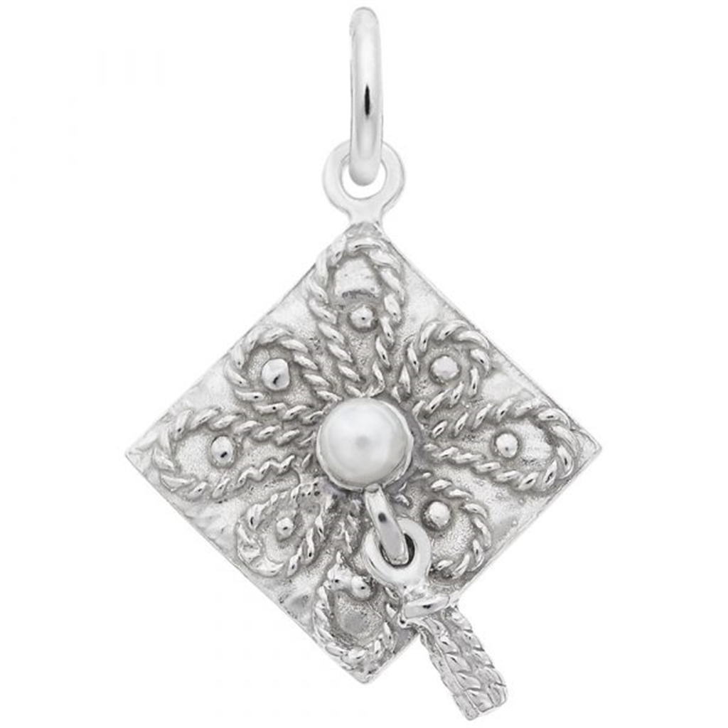 Rolland's Designs Sterling Silver Graduation Cap Pendant