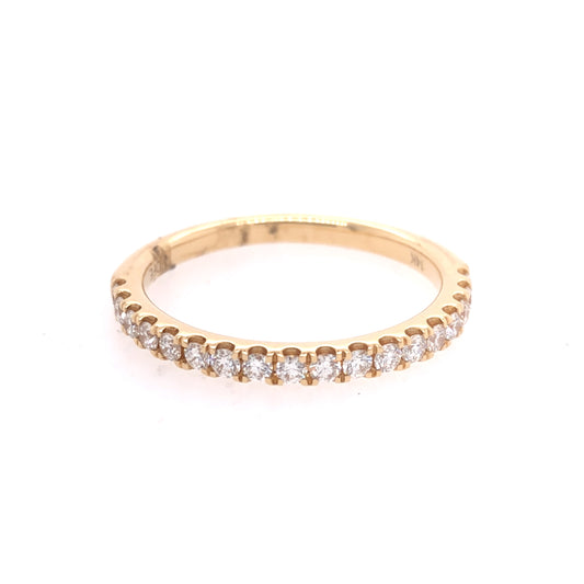 14K Yellow Gold Diamond Wedding Band