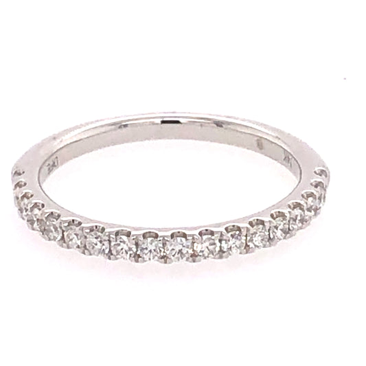 14K White Gold Diamond Band