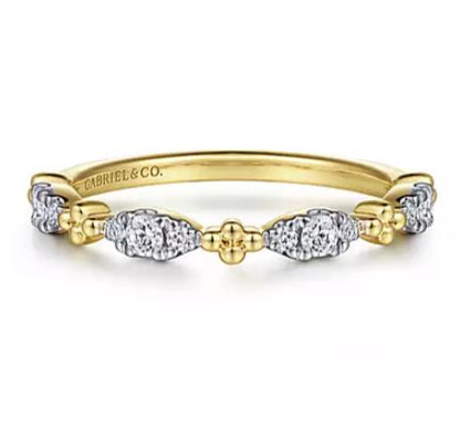 Gabriel Marquise Shape Bujukan Stackable Diamond Ring