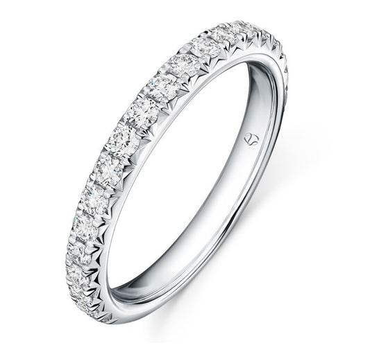 Hearts On Fire Platinum French Cut Diamond Band