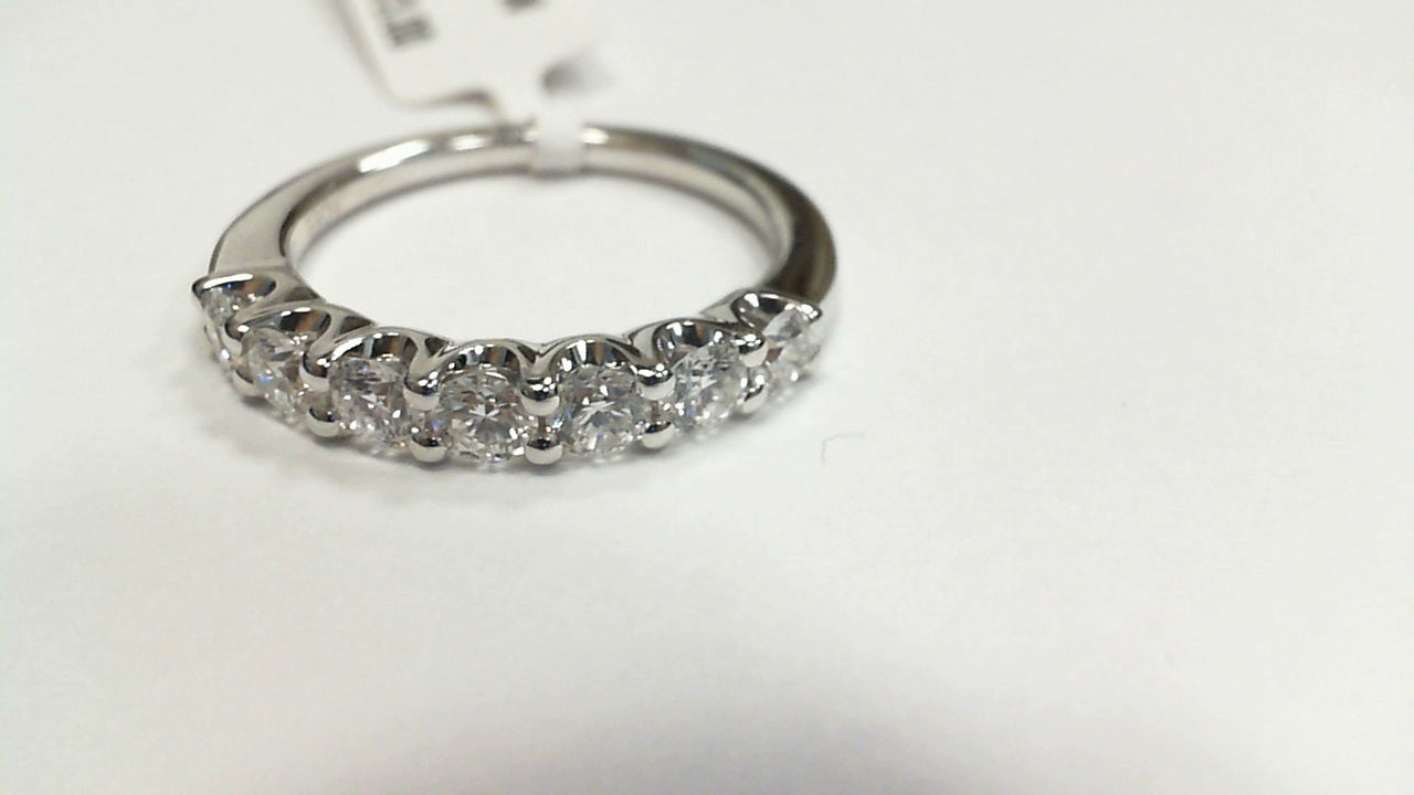14K White Gold 7 Stone Diamond Band