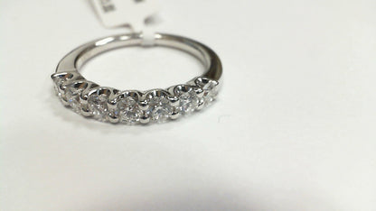 14K White Gold 7 Stone Diamond Band