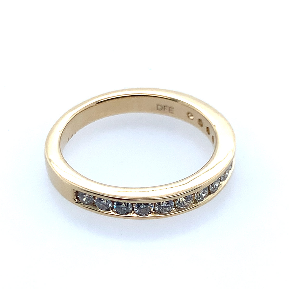 14K Yellow Gold Diamonds Forever Channel Set Diamond Band