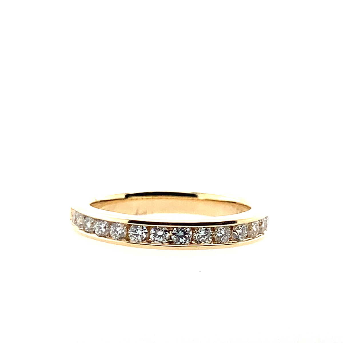 14K Yellow Gold Diamonds Forever Channel Set Diamond Band