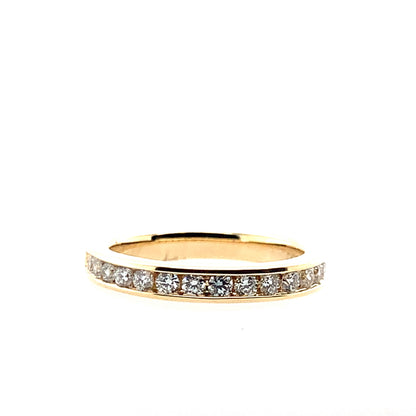 14K Yellow Gold Diamonds Forever Channel Set Diamond Band