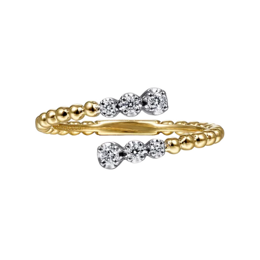 Gabriel 14ky Diamond Bujukan Bypass Ring