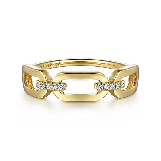 Gabriel 14K Diamond Link Chain Fashion Band