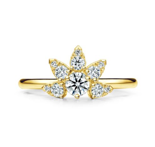 Hearts On Fire 18K Aerial Petitie Diamond Sunburst Ring