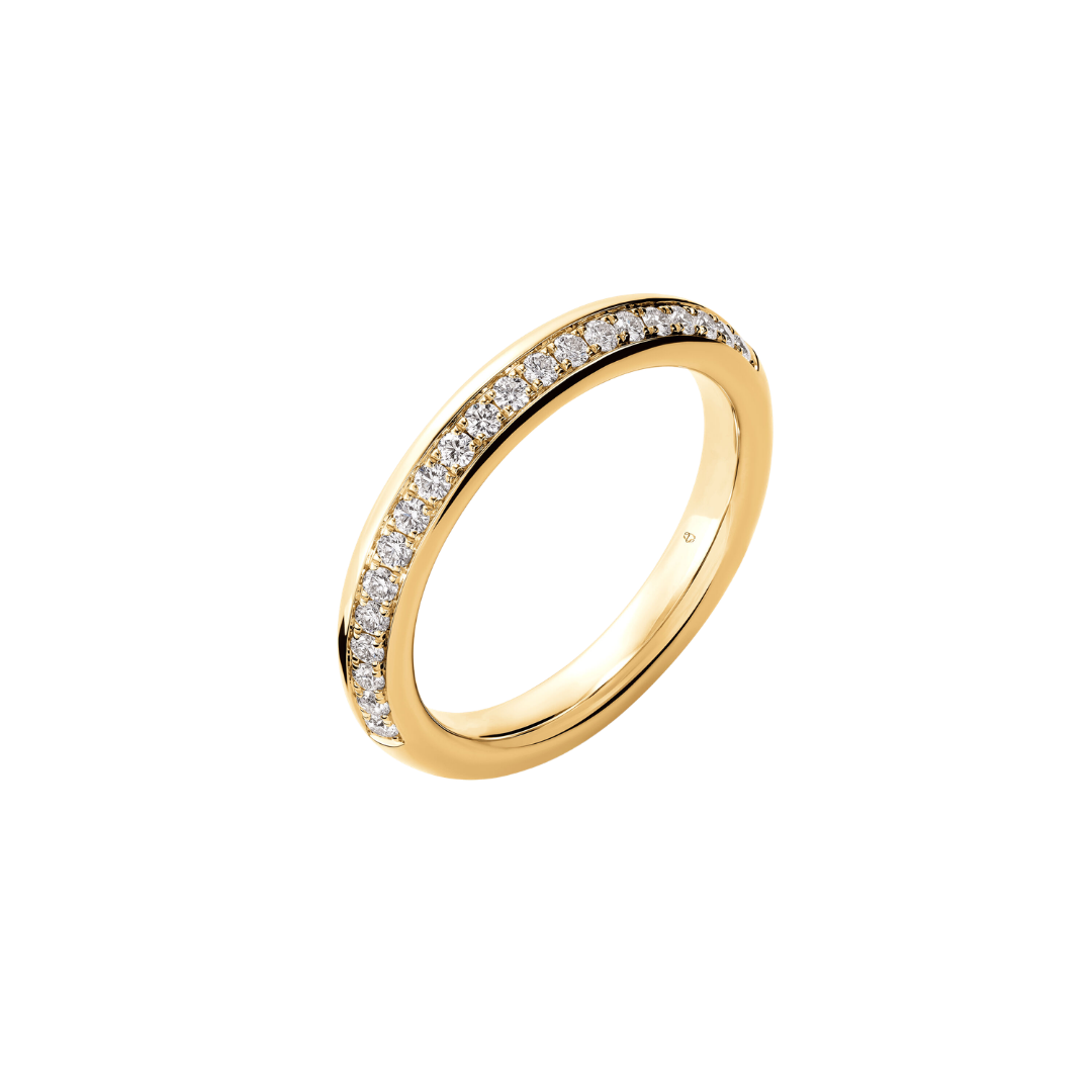 Hearts On Fire 18K Yellow Gold Barre Pave Band