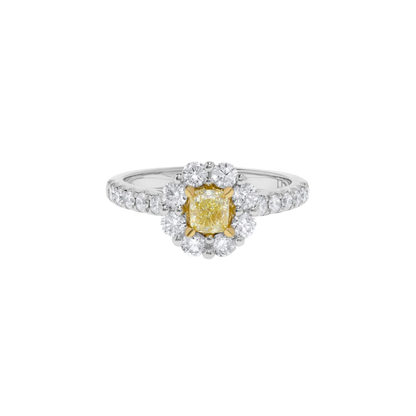 Platinum &18K Yellow & White Dia Engagement Ring
