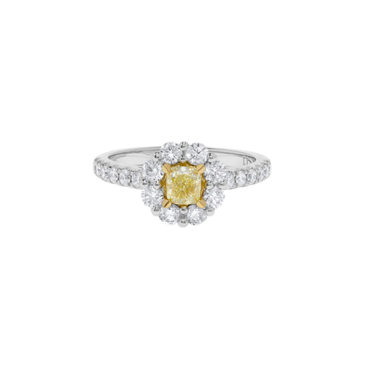 Platinum &18K Yellow & White Dia Engagement Ring
