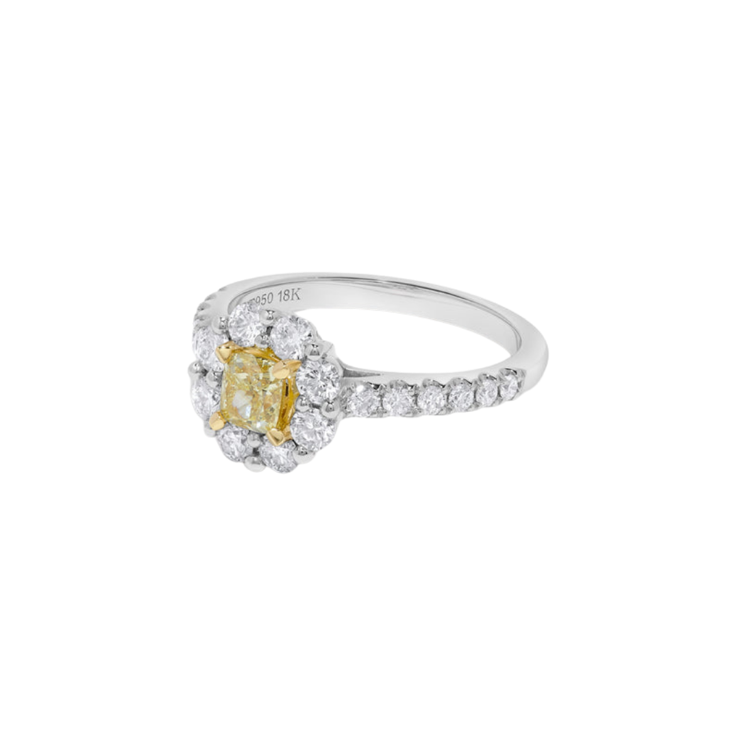 Platinum &18K Yellow & White Dia Engagement Ring