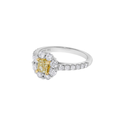 Platinum &18K Yellow & White Dia Engagement Ring