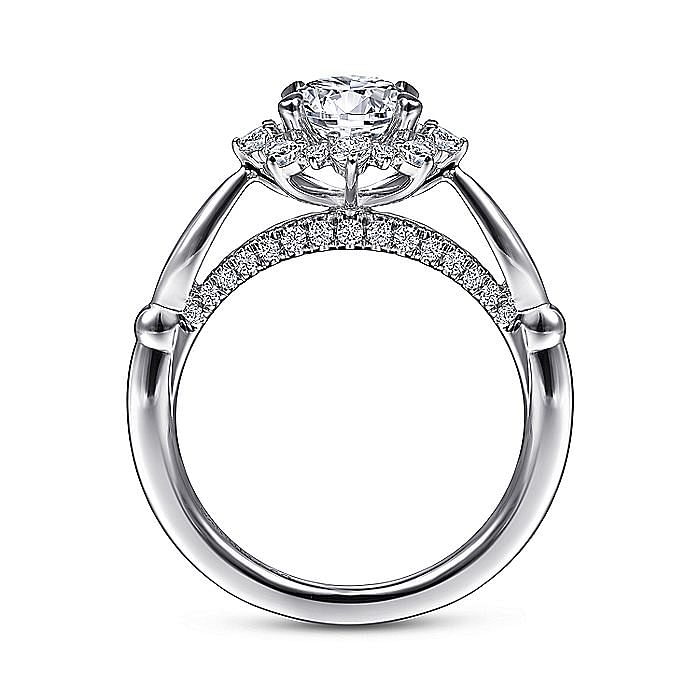 Gabriel Fancy Halo Diamond Semi Mount