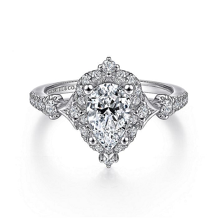 Gabriel Vintage Halo Diamond Semi Mount