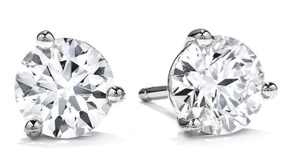 Hearts On Fire 3 Prong Studs 1.25cts