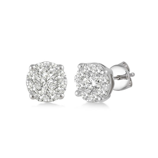 Rolland's Designs Diamond Cluster Earrings- 0.25
