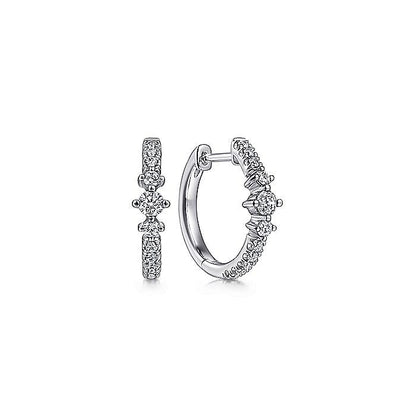 Gabriel 14Kw Diamond Huggie Earrings