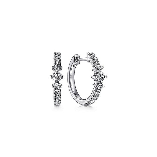 Gabriel 14Kw Diamond Huggie Earrings