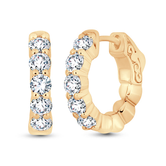 Rolland's Designs Diamond Hoop Earrings