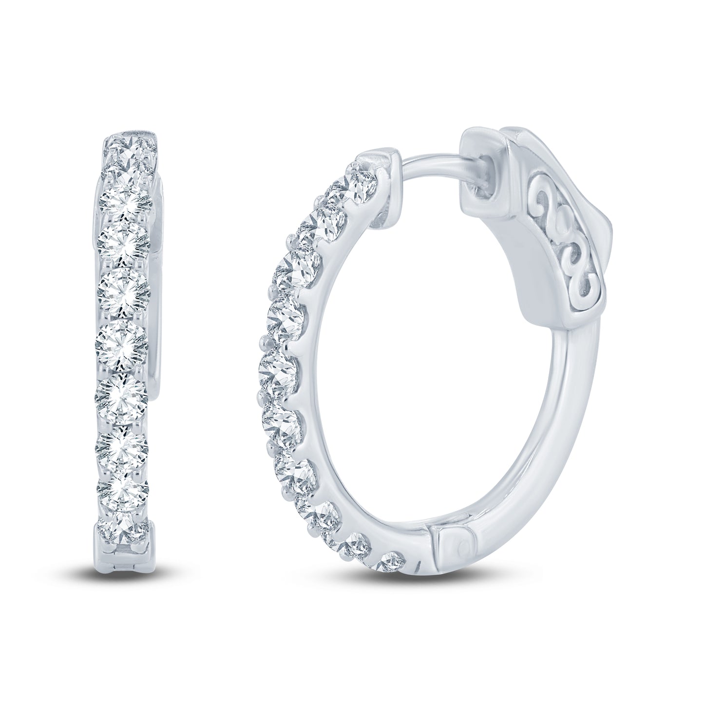 Rolland's Designs Diamond Hoop Earrings
