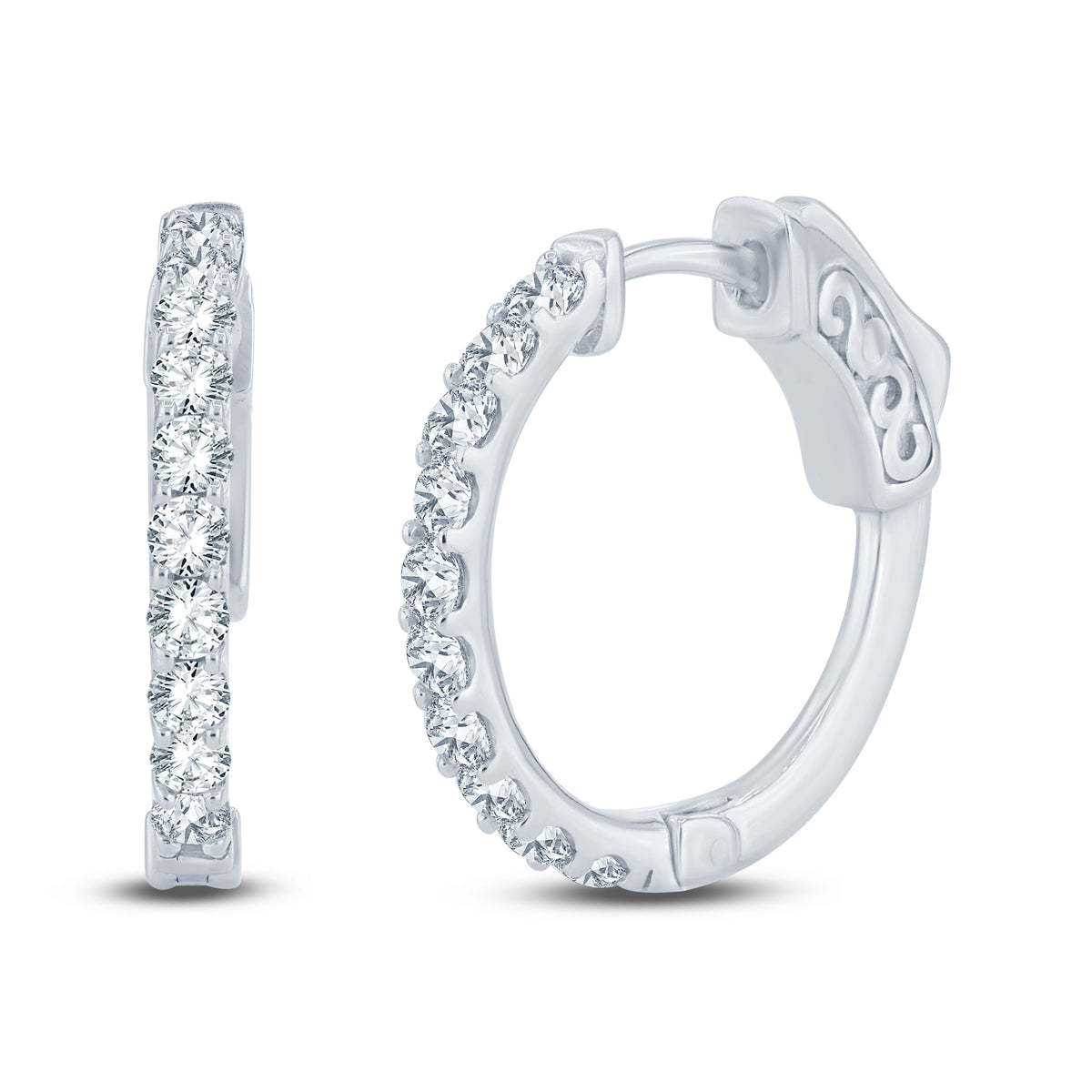 Rolland's Designs Diamond Hoop Earrings