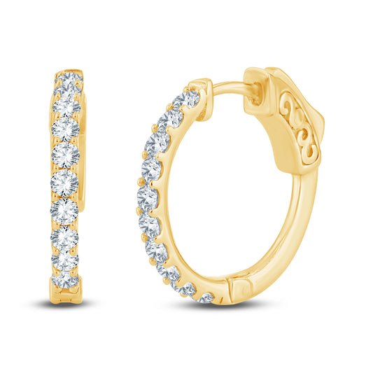 Rolland's Designs Diamond Hoop Earrings