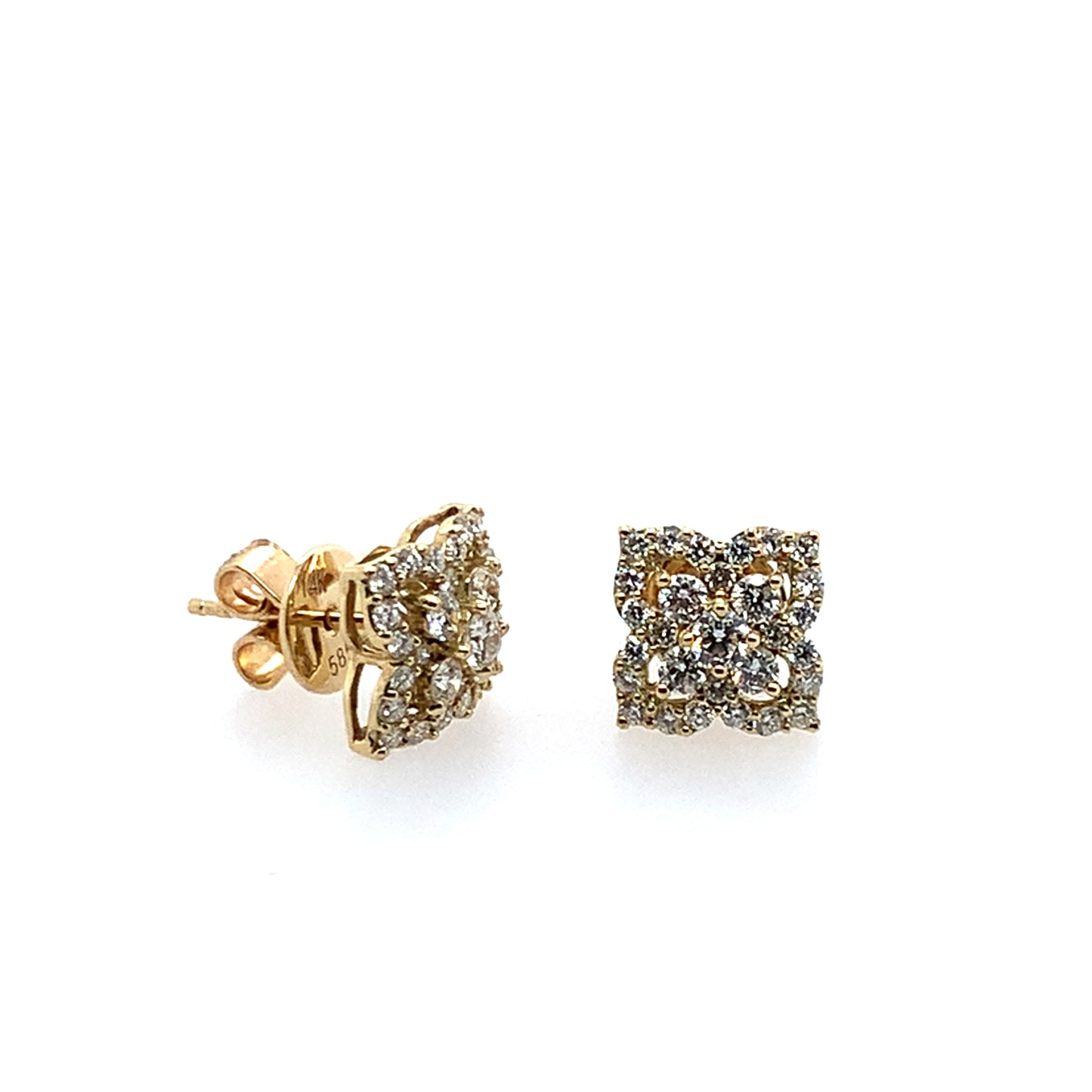 Shy Creation Diamond Stud Earrings