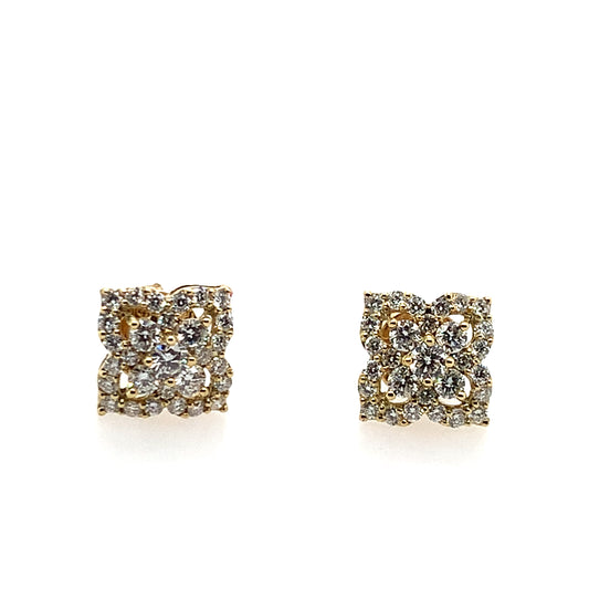 Shy Creation Diamond Stud Earrings