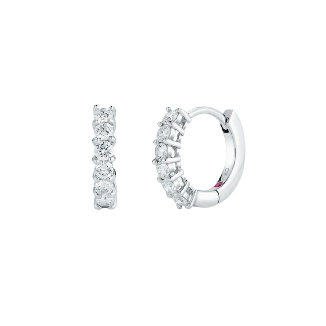 Roberto Coin Perfect Diamond Hoop Earrings