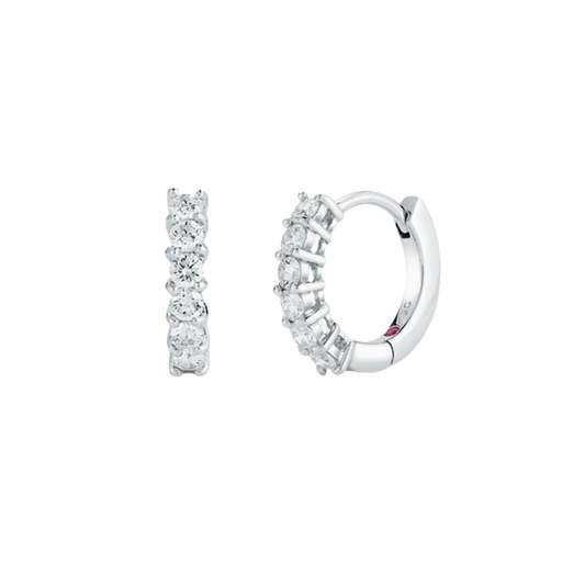 Roberto Coin Perfect Diamond Hoop Earrings