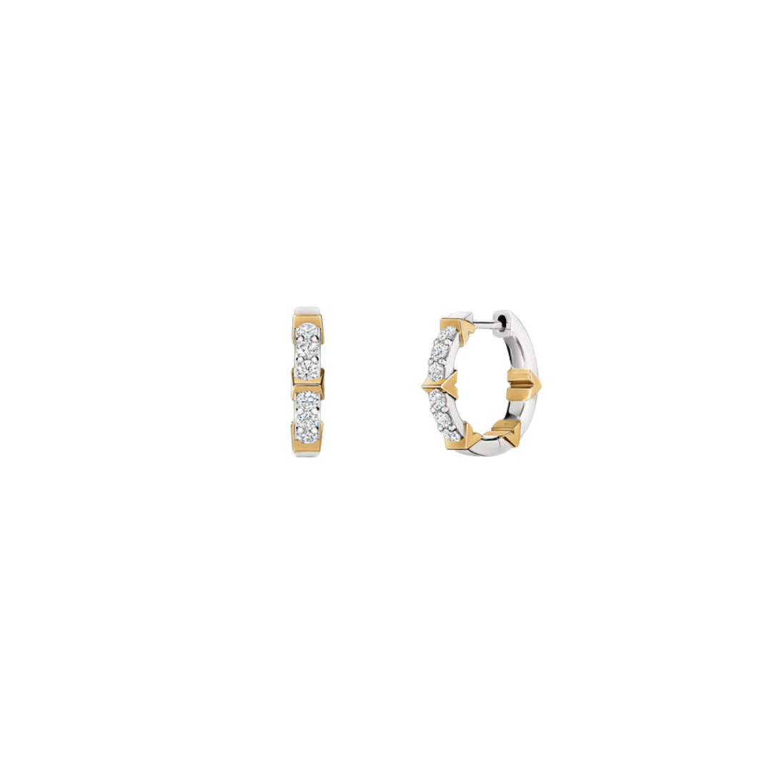 Hearts On Fire 18K Two-Tone Copley Pavé Diamond Hoop Earrings
