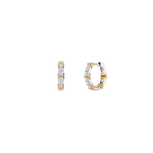 Hearts On Fire 18K Two-Tone Copley Pavé Diamond Hoop Earrings