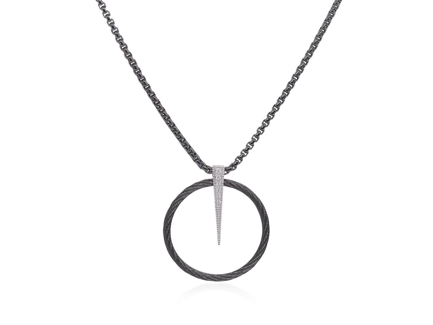Alor Cable & Diamond Spear Pendant