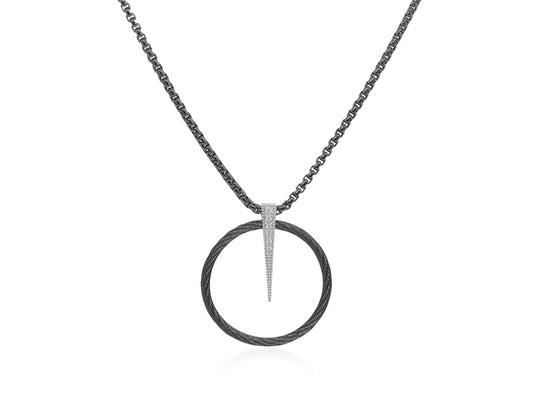 Alor Cable & Diamond Spear Pendant