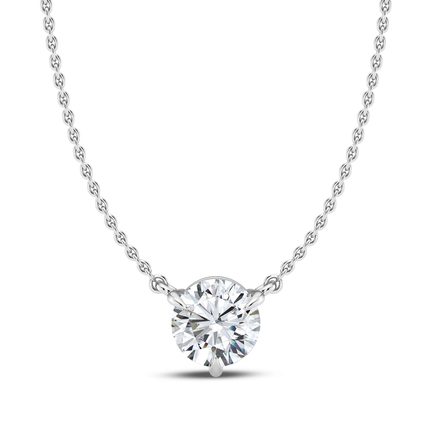 14K White Gold Diamond Necklace