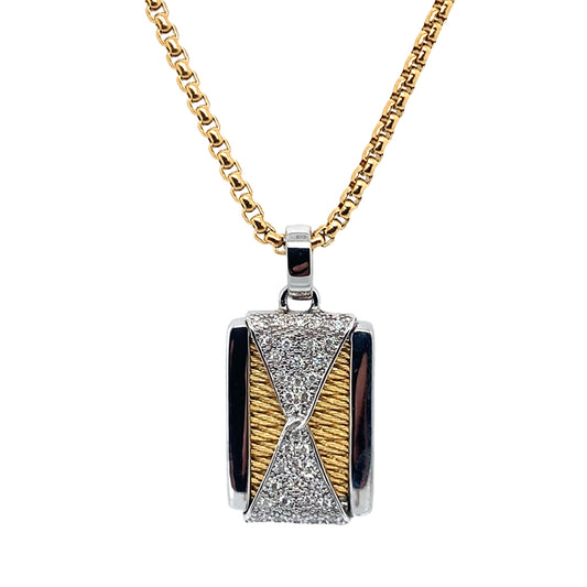 Alor 14K White Gold & Stainless Steel Diamond Necklace
