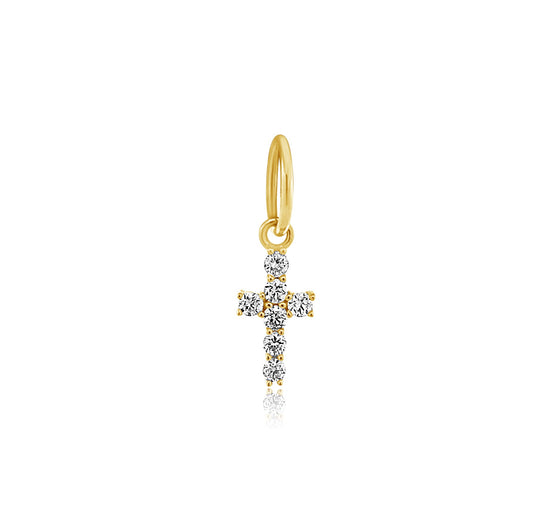 Rolland's Designs 14K Gold Diamond Cross Pendant