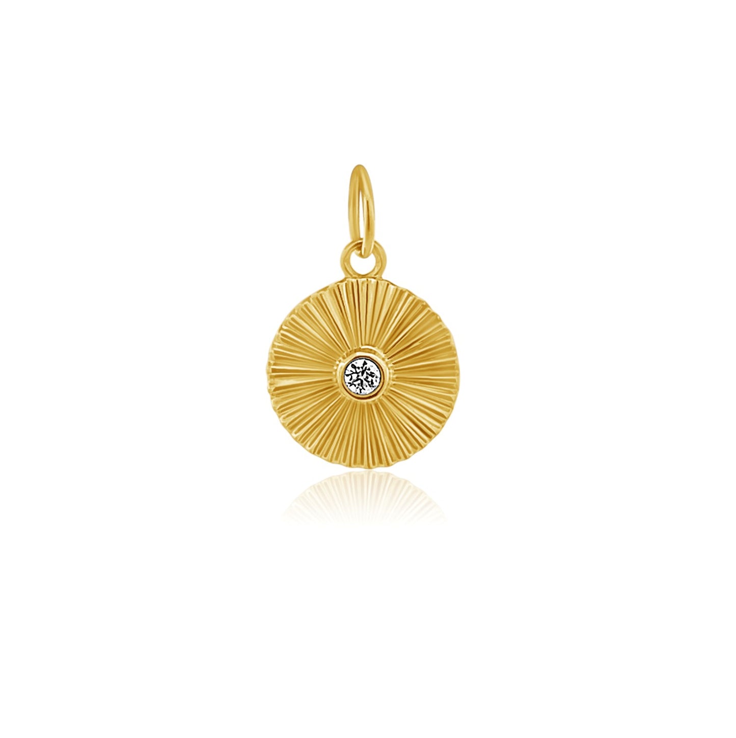 Rolland's Designs 14K Gold & Diamond Disc Pendant