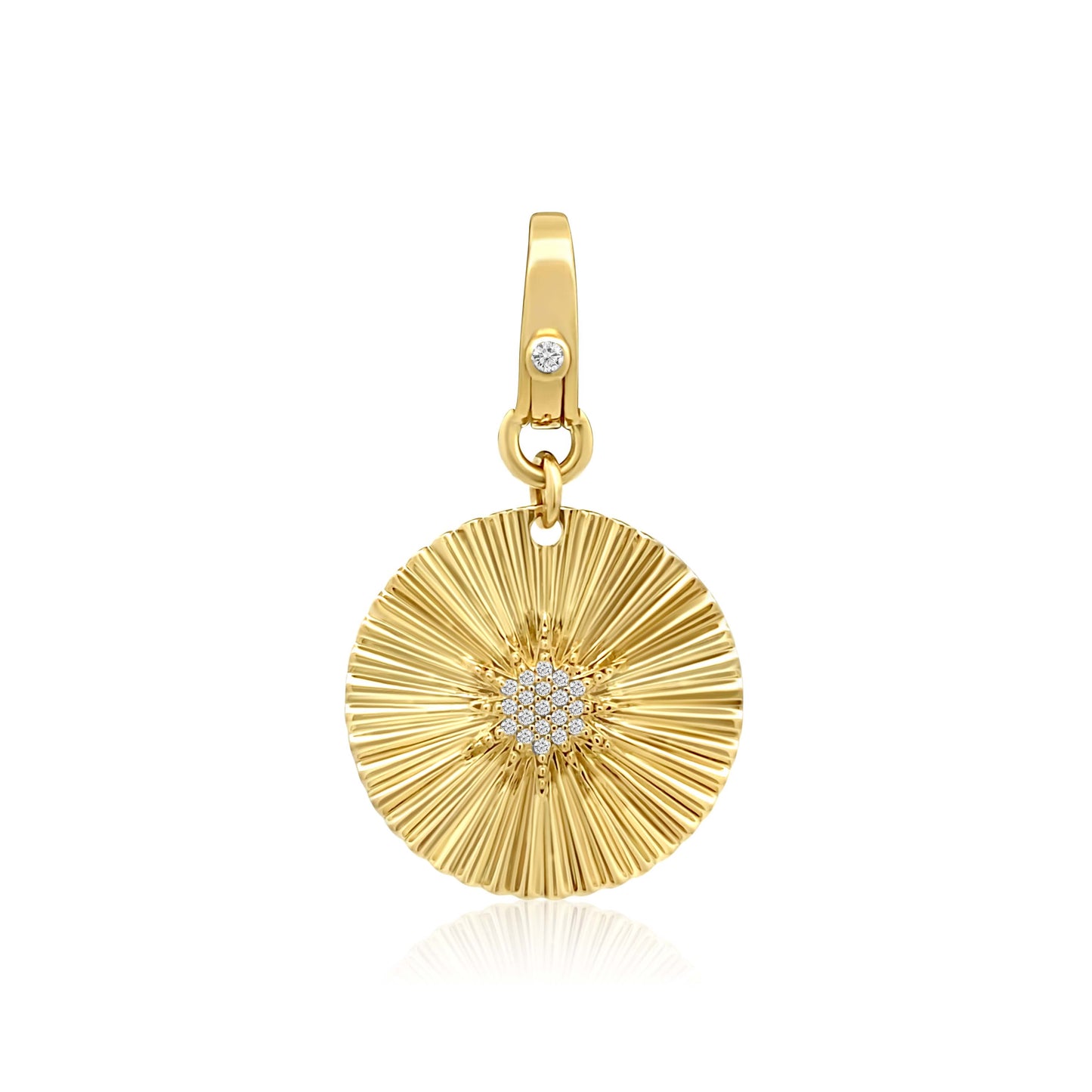Rolland's Designs Gold Diamond Disc Pendant