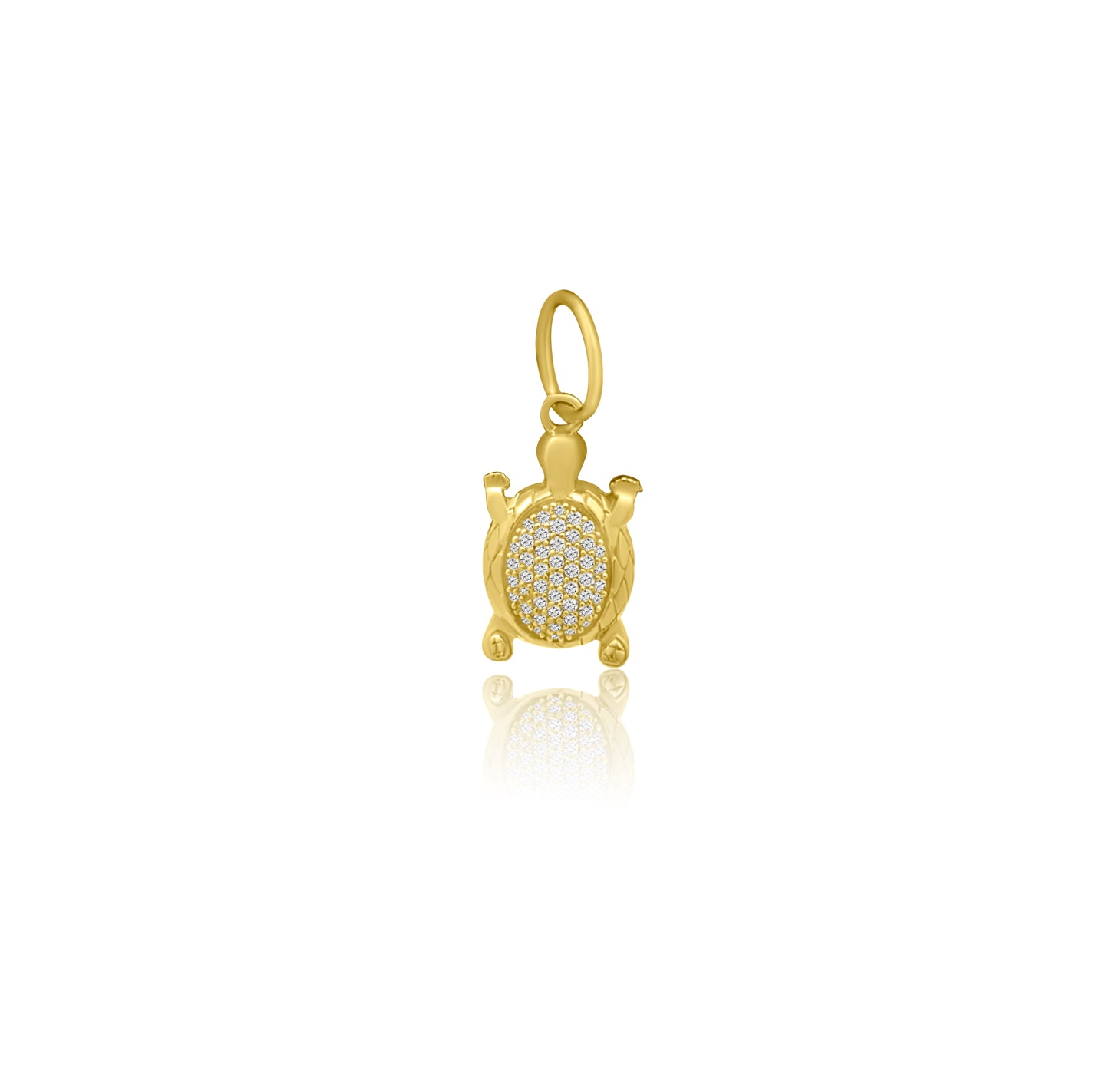 Rolland's Designs 14K Gold Diamond Turtle Pendant