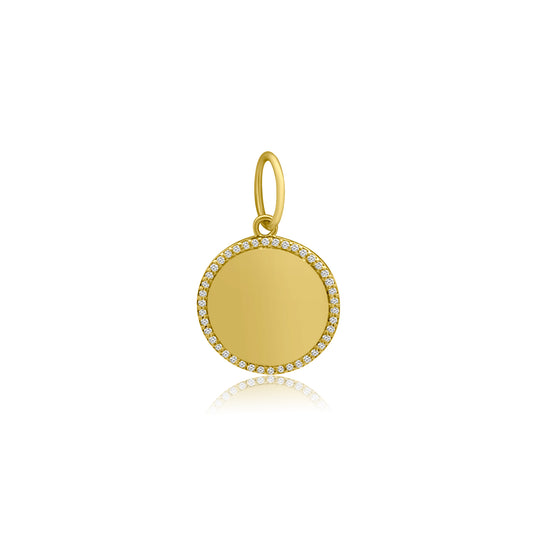 Rolland's Designs Gold Diamond Halo Pendant