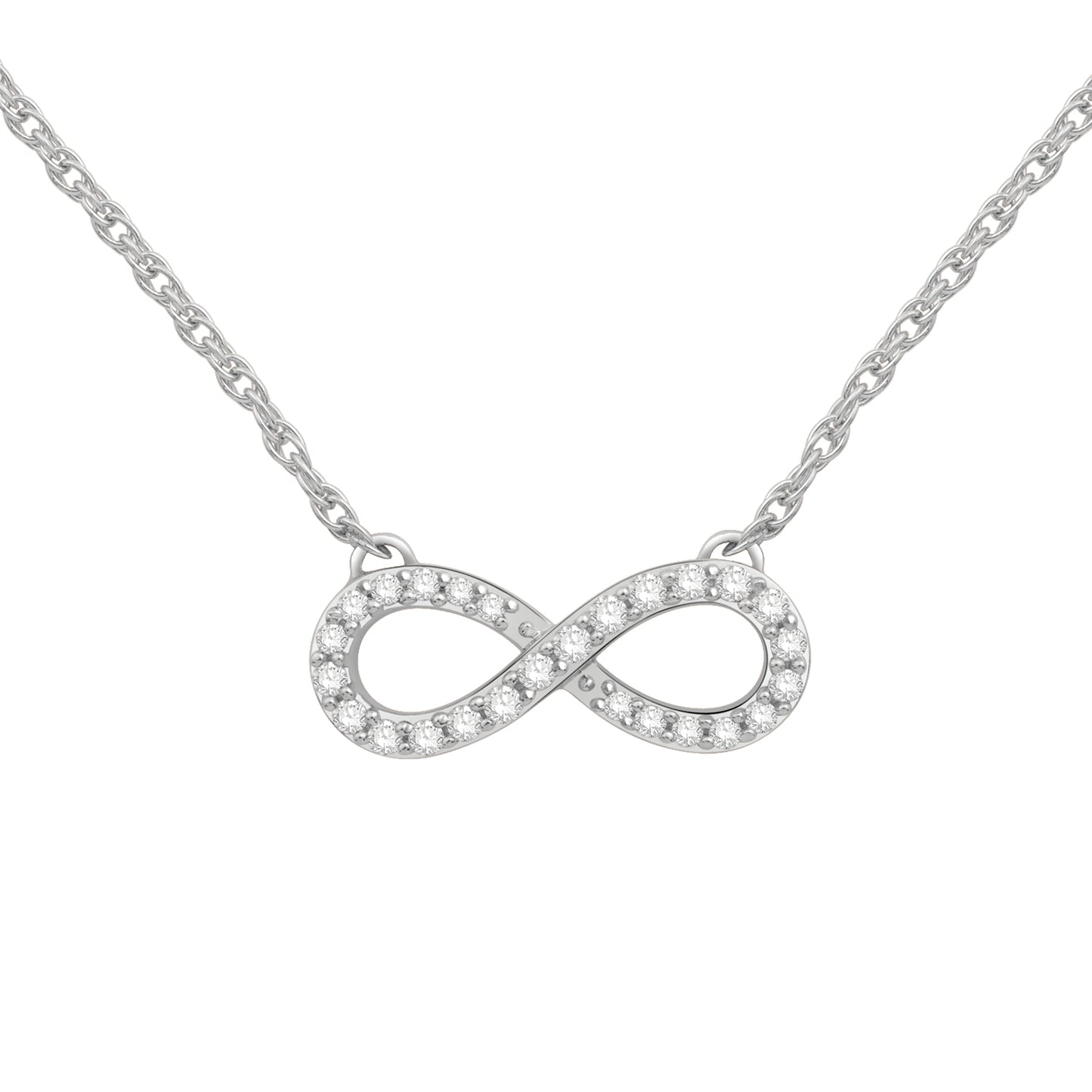 Rolland' Design 14K  Gold Diamond Infinity Pendant