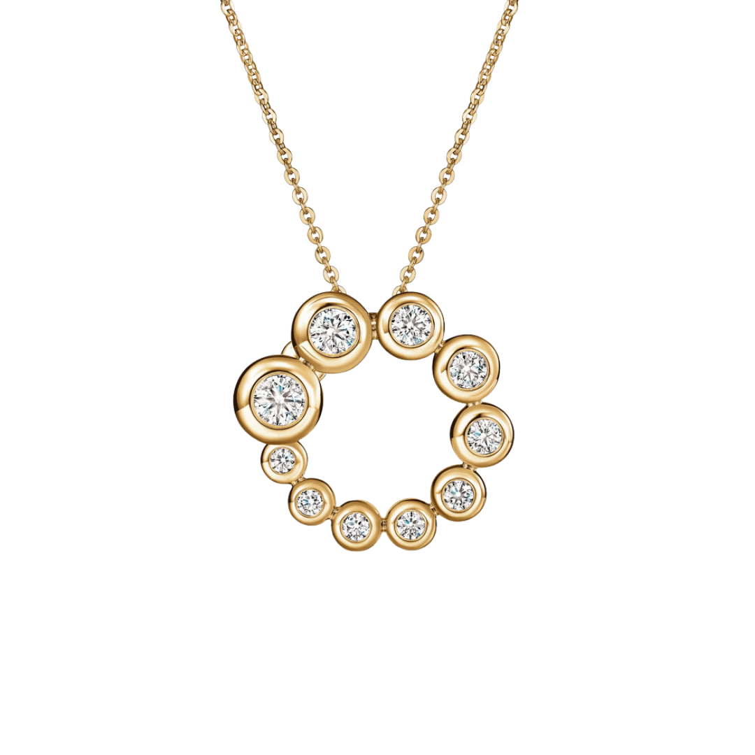 Hearts On Fire 18K Yellow Gold Dream Circle Pendant Necklace