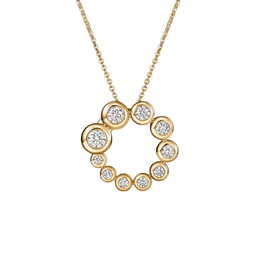 Hearts On Fire 18K Yellow Gold Dream Circle Pendant Necklace